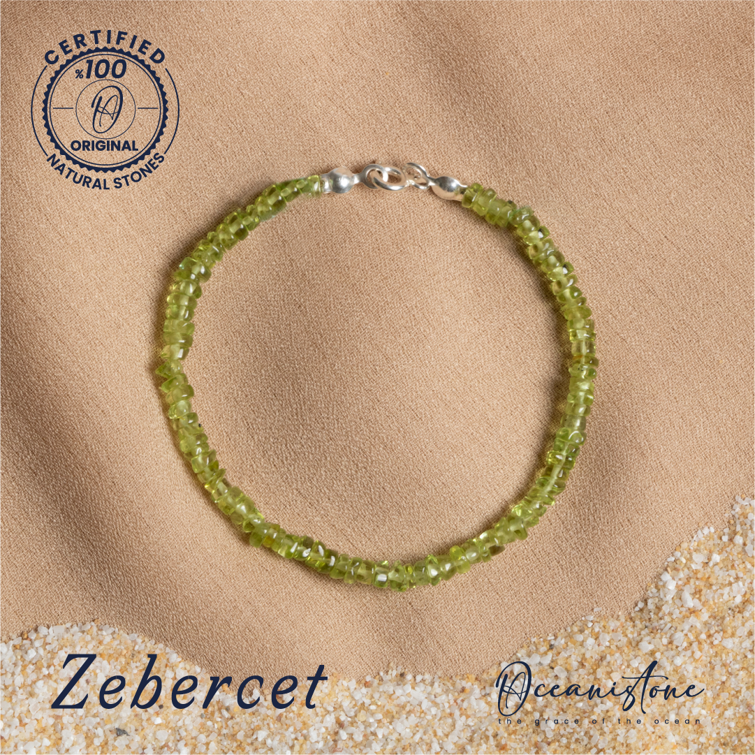 Peridot (Zebercet) Bracelet with Silver Clasp – Oceanistone