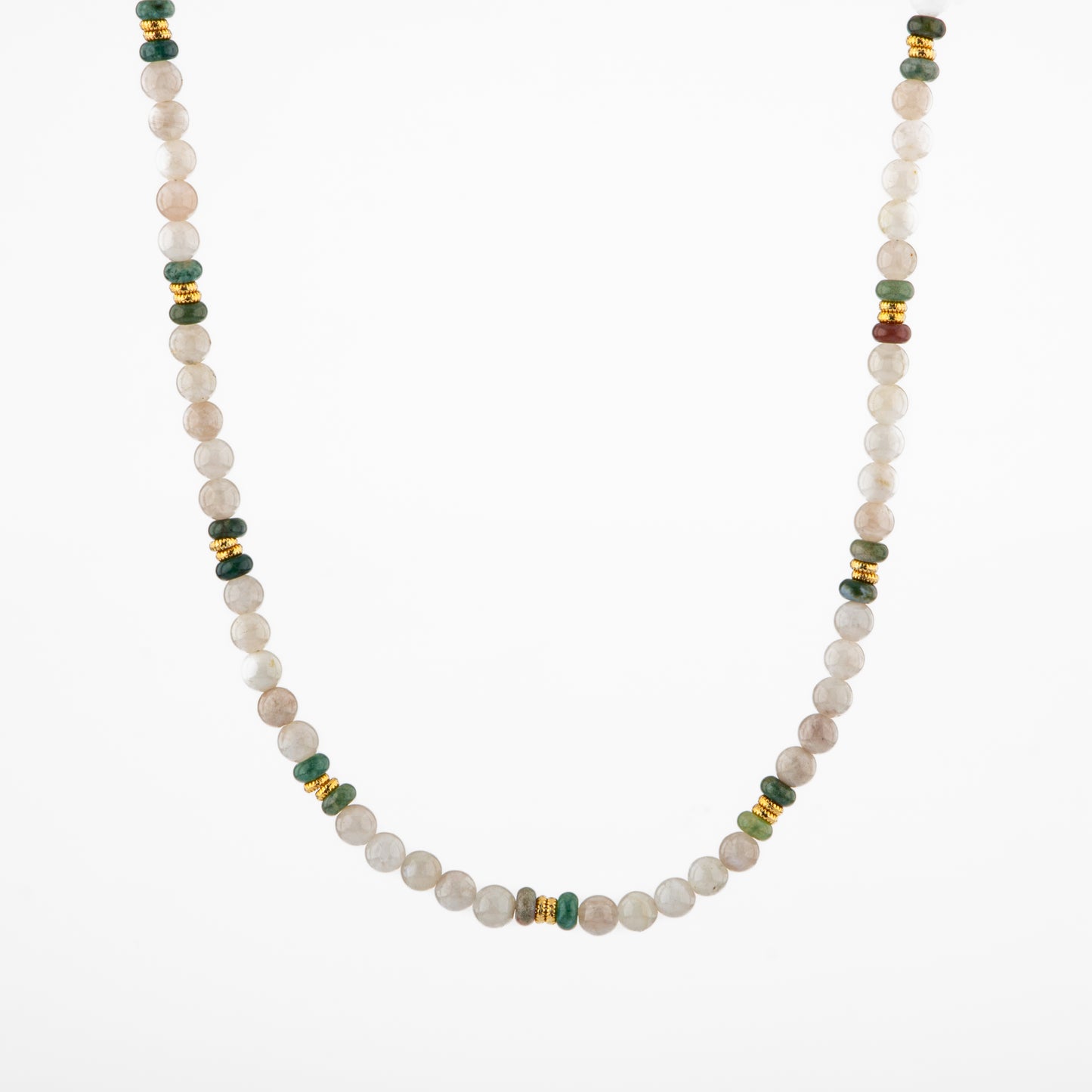 Moonstone, Jade, Agate Natural Stone Necklace