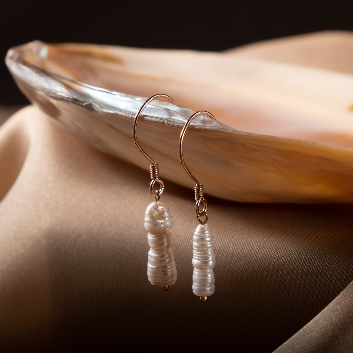 Ocean Pearl Earrings Natural 925 Sterling Silver Earring