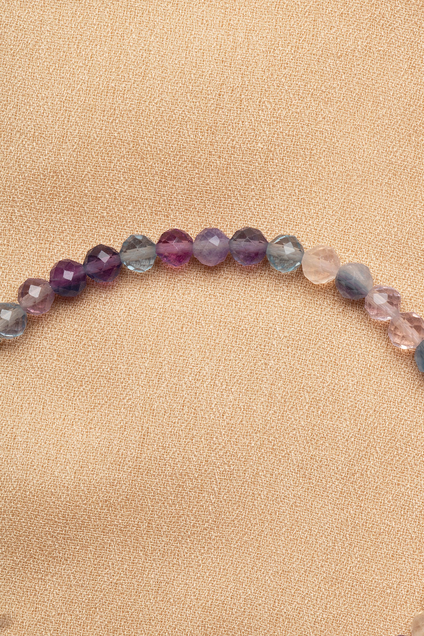 Fluorite Necklace and Bracelet Set with Silver Clasps 3-4 mm