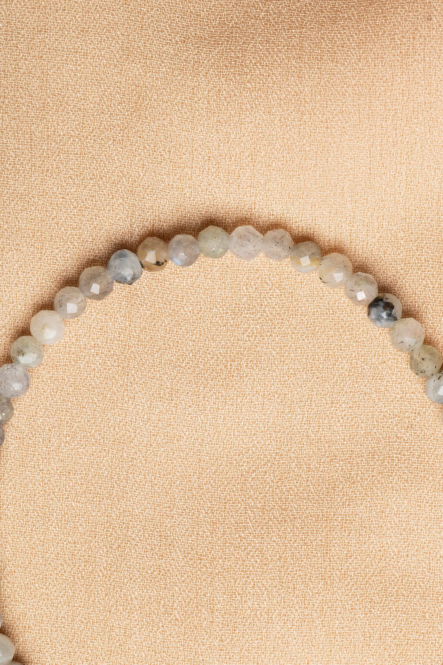 Labradorite Necklace and Bracelet Set with Silver Clasps 3-4 mm