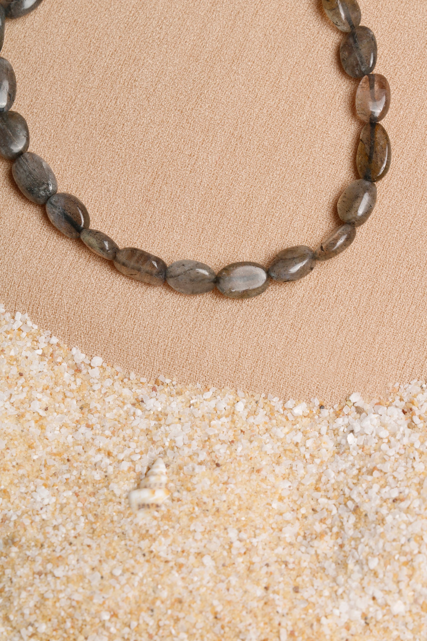 Oceanistone Labradorite Bracelet with Sterling Silver Clasp