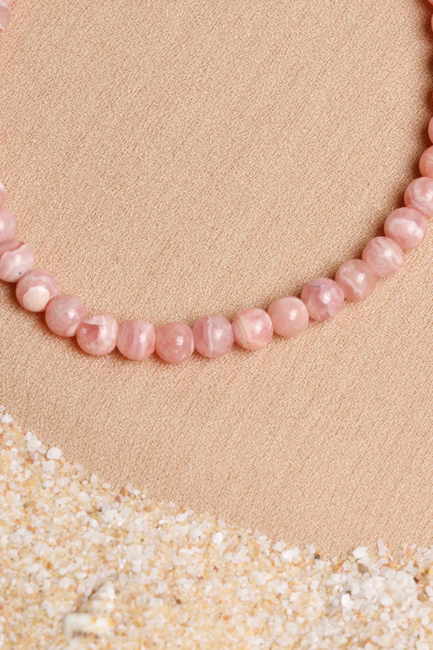 Oceanistone Rhodochrosite Bracelet with Sterling Silver Clasp