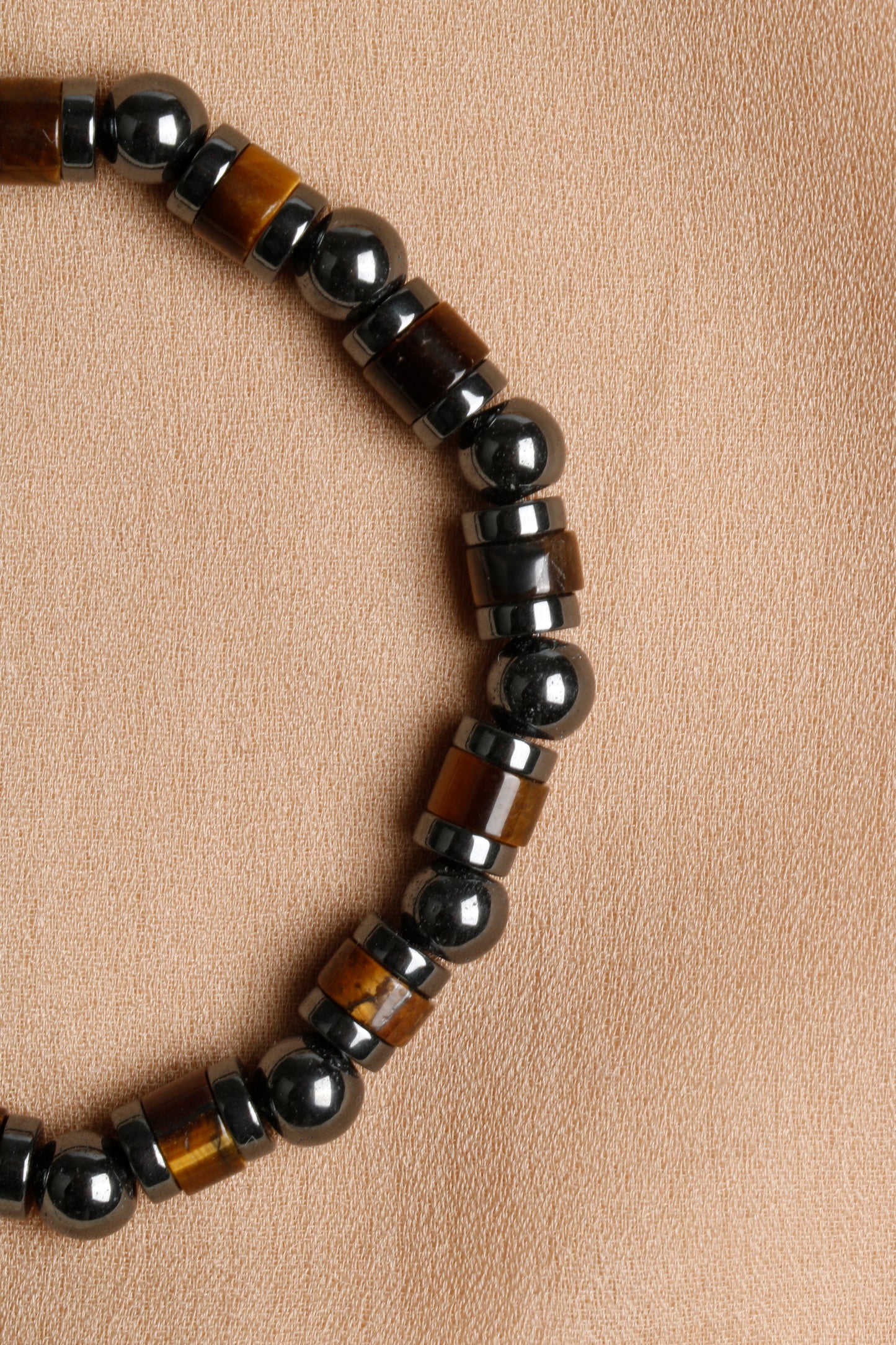 Men's Bracelet Collection with Citrine, Tiger’s Eye, and Hematite Stones