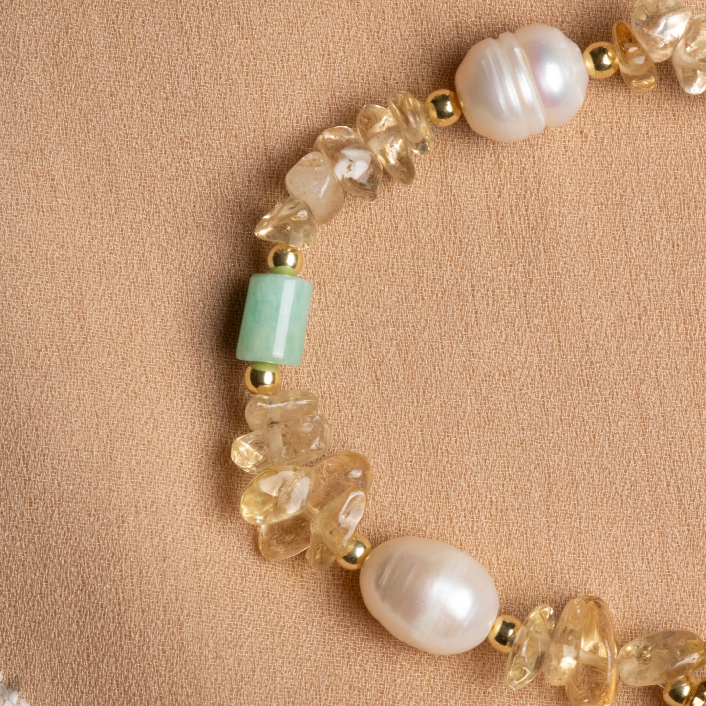 Oceanistone Bracelet with Pearl, Citrine, and Amazonite – A Symbol of Balance and Positivity
