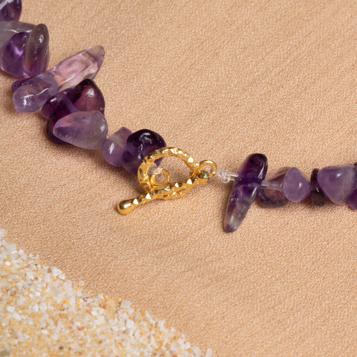 Amethyst and Pearl Necklace with Sterling Silver Clasp – Oceanistone Collection