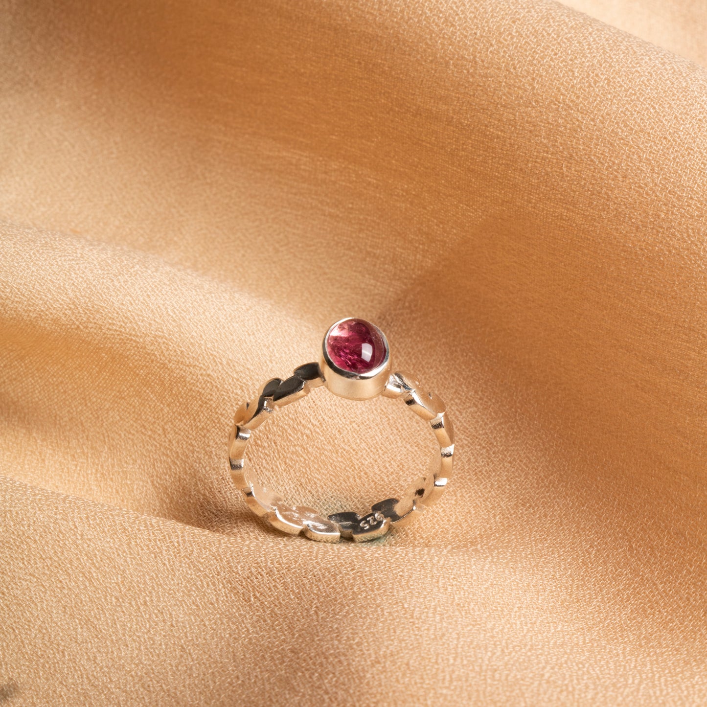 Handmade Sterling Silver Tourmaline Ring for Women – Certified Natural Gemstone