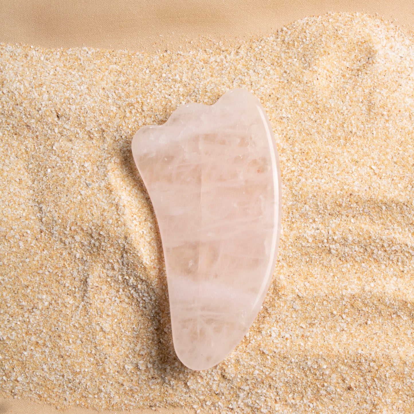 Rose Quartz Goose Foot Gua Sha Massage Tool