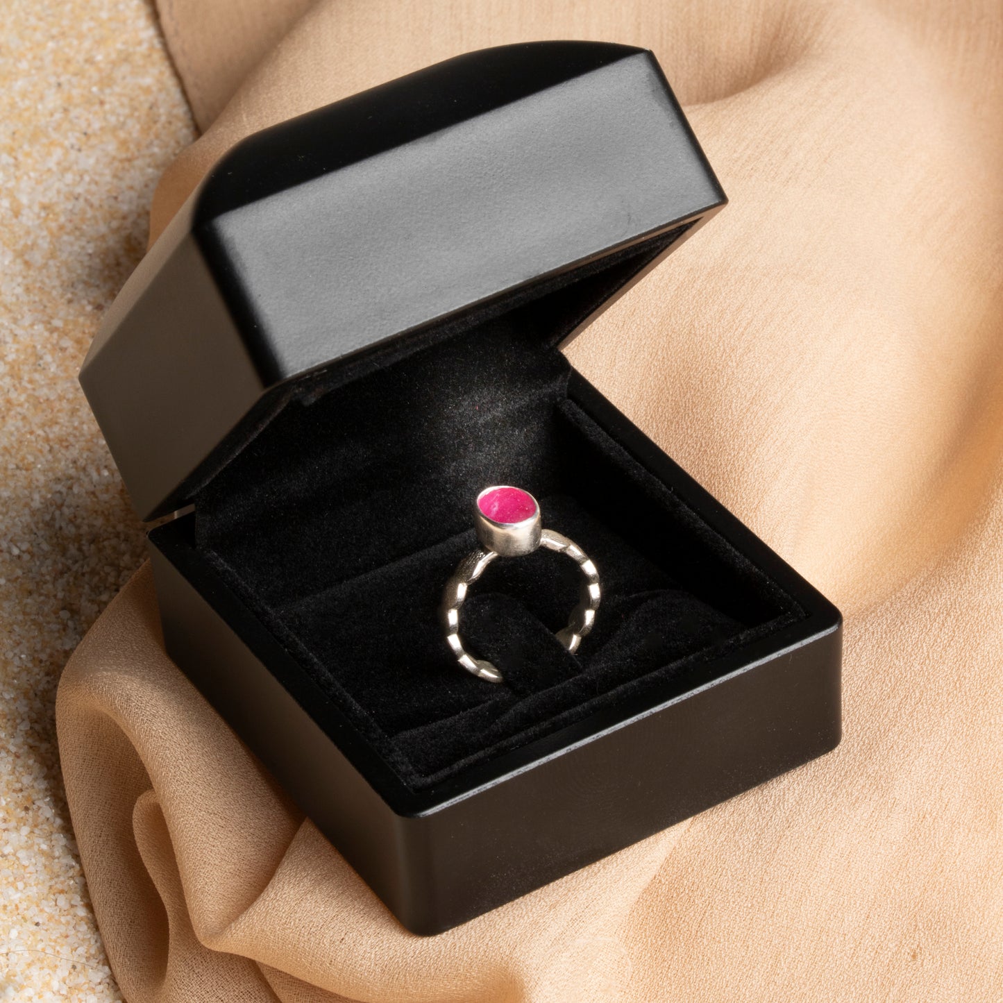 Handmade Sterling Silver Tourmaline Ring for Women – Certified Natural Gemstone