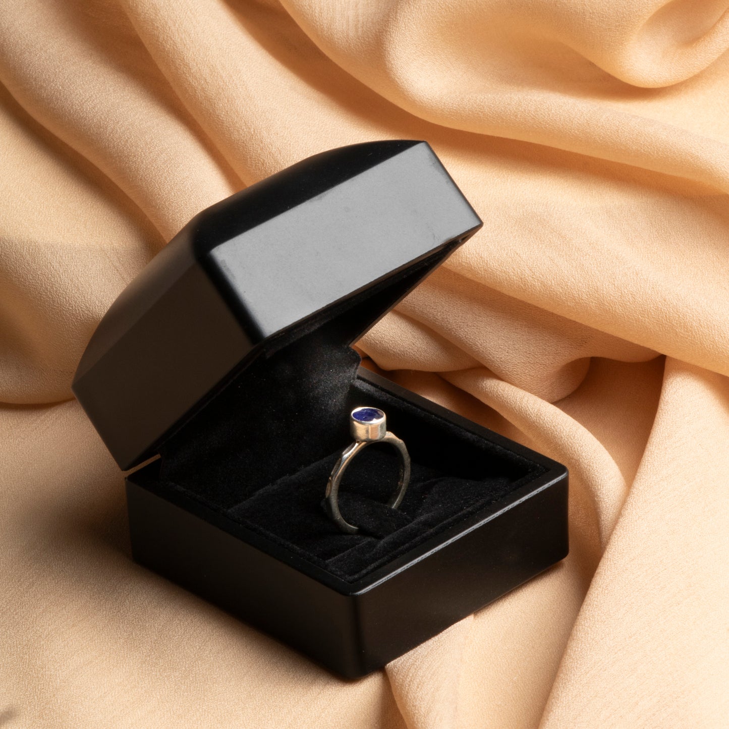 Royal Blue Sapphire Sterling Silver Ring – Certified Elegance