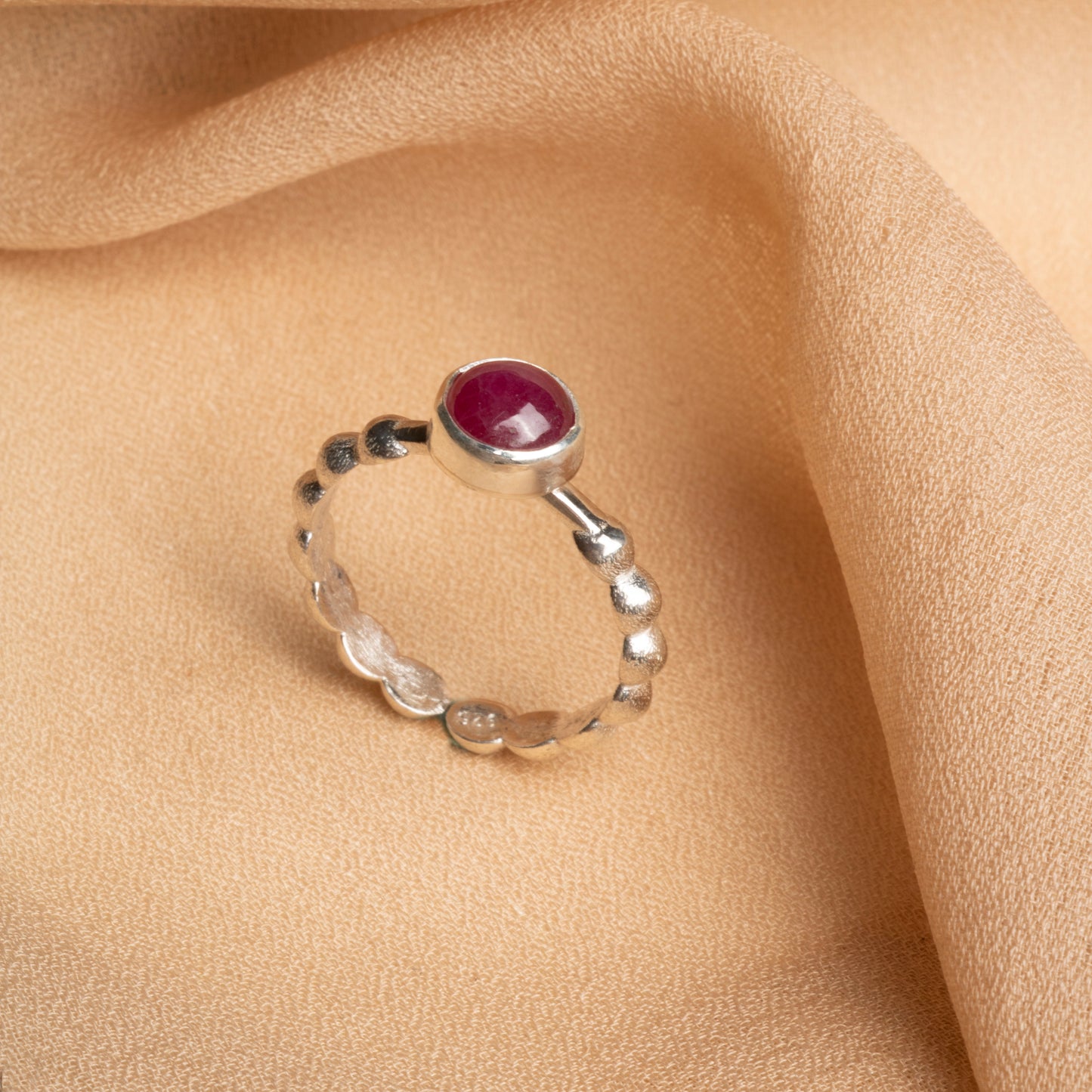 Timeless Ruby & Sterling Silver Women's Ring