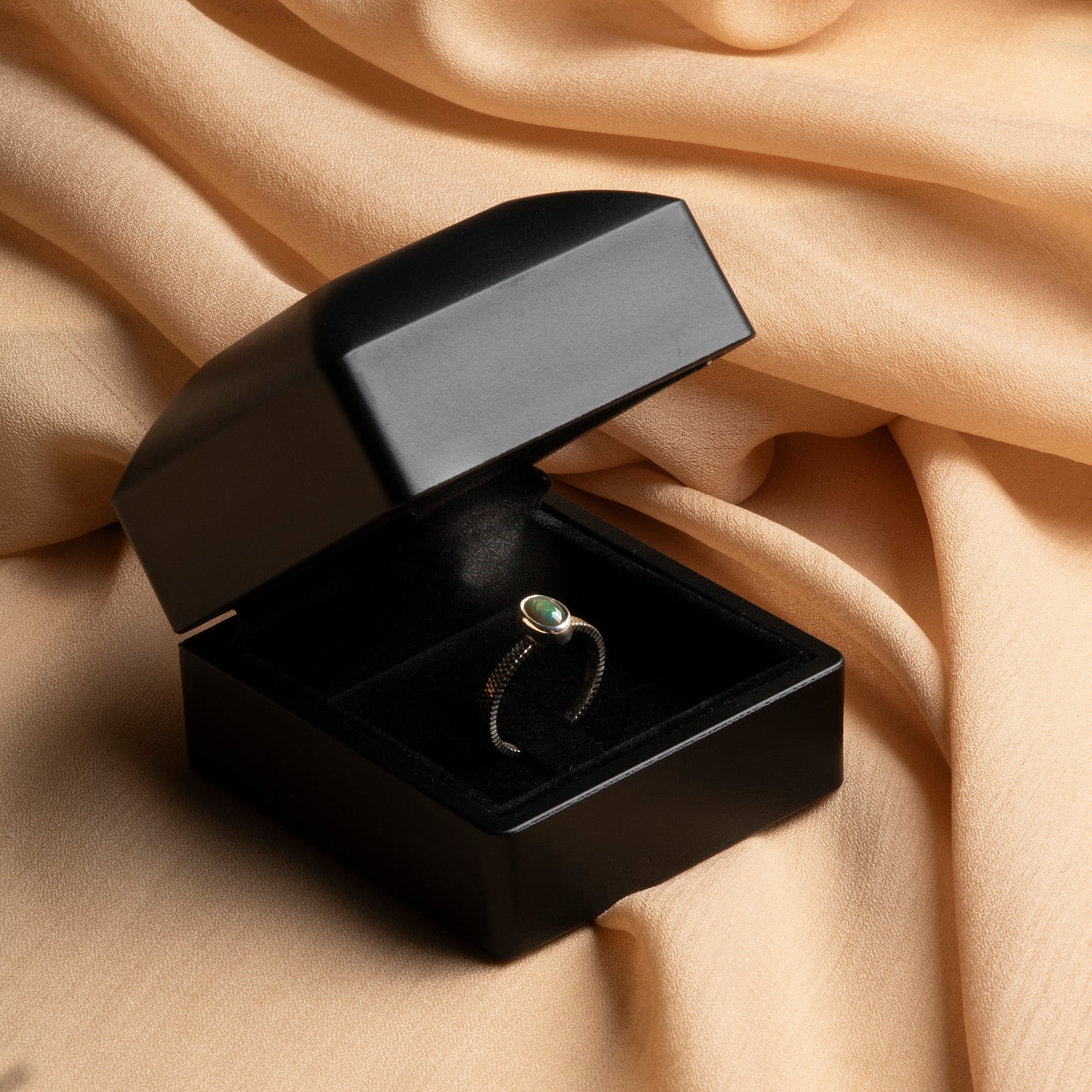 Mystic Opal Sterling Silver Ring – A Glowing Symbol of Elegance & Intuition