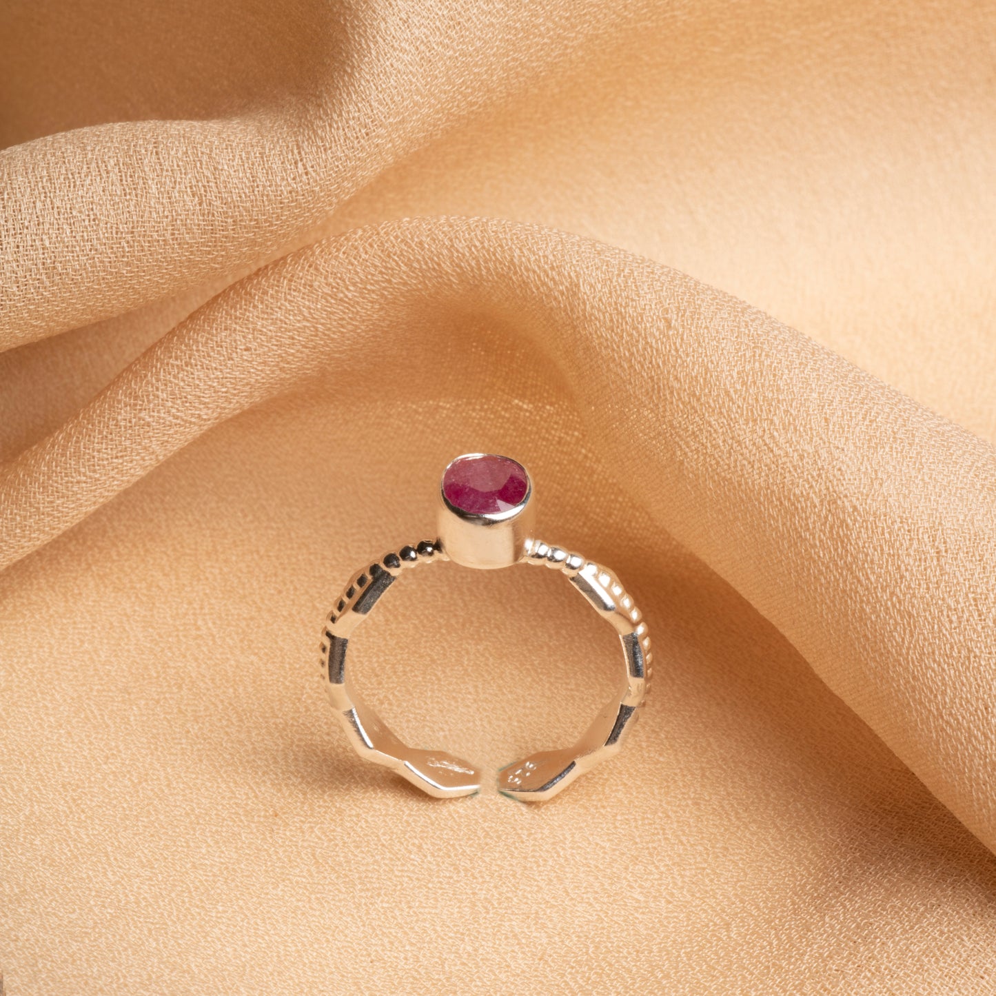 Ruby & Sterling Silver Women's Ring – A Symbol of Elegance