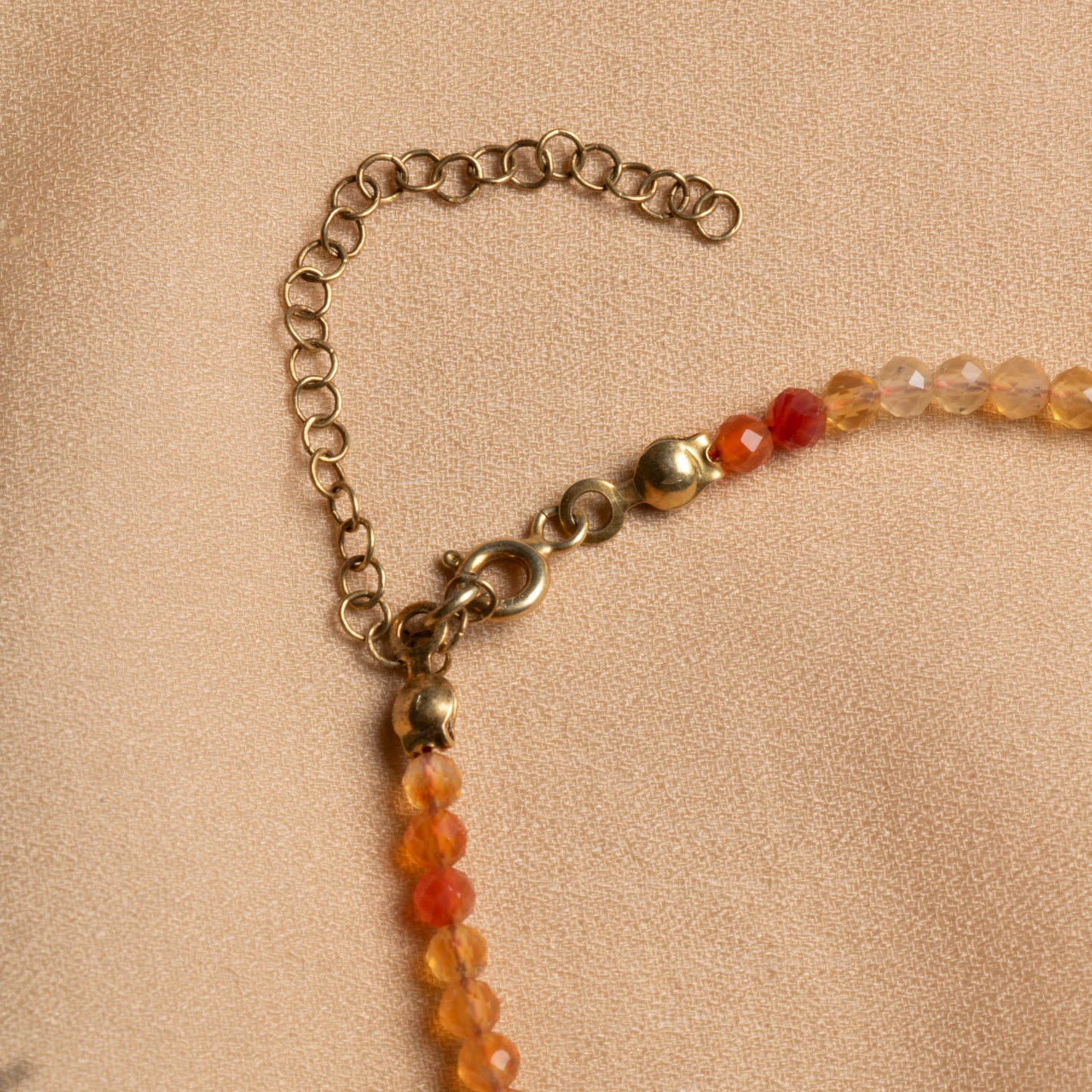 Citrine & Carnelian Anklet – A Radiant Blend of Energy and Elegance