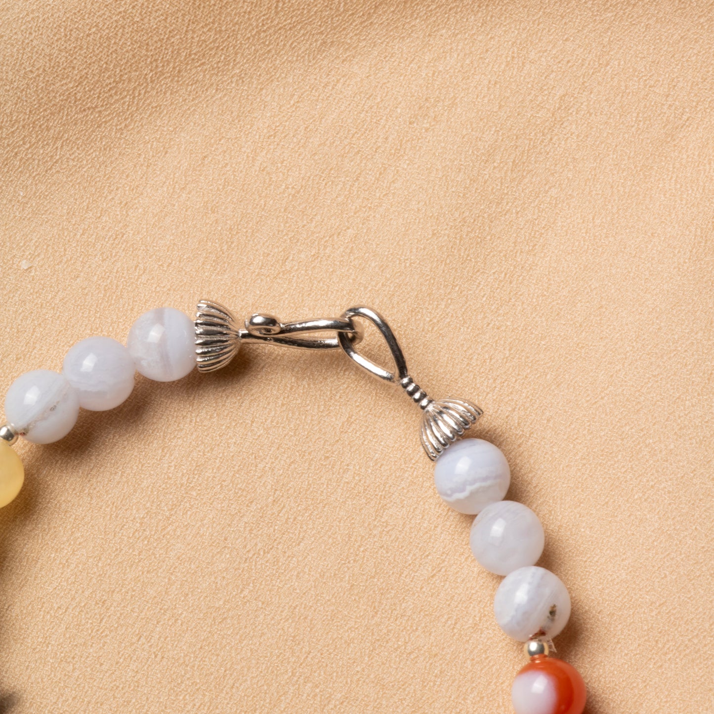 Oceanistone Cancer Zodiac Bracelet – 6mm Natural Stones with 925 Sterling Silver Clasp