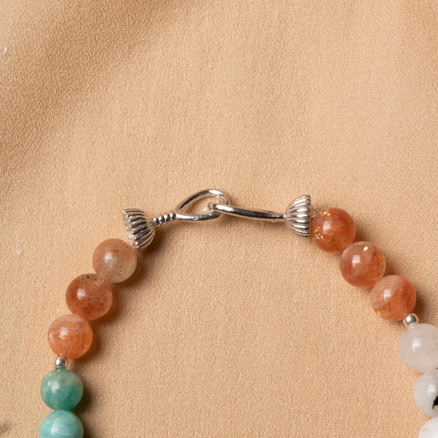 Oceanistone Virgo Zodiac Bracelet – 6mm Natural Stones with 925 Sterling Silver Clasp
