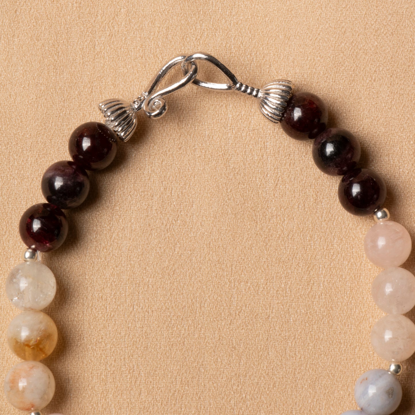 Oceanistone Leo Zodiac Bracelet – 6mm Natural Stones with 925 Sterling Silver Clasp