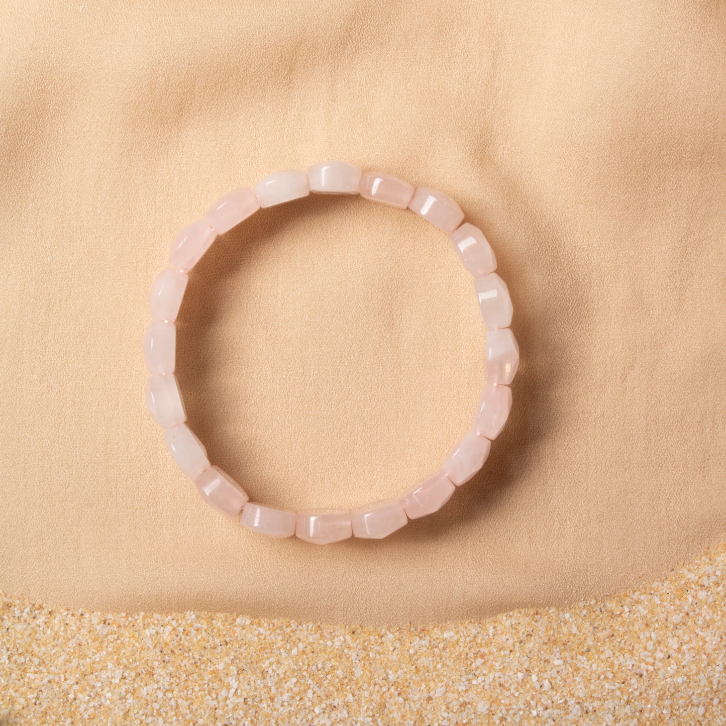 Oceanistone Wide-Cut Rose Quartz Bracelet – The Stone of Love & Harmony