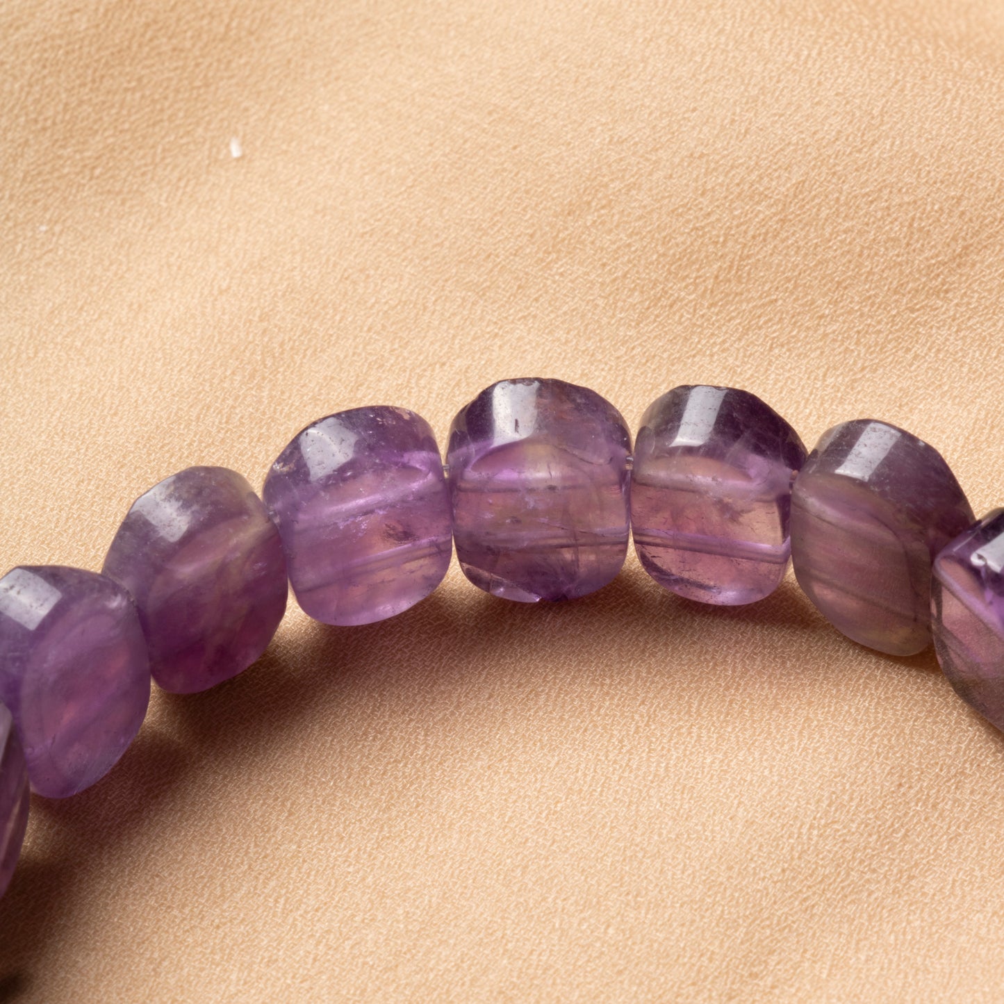 Oceanistone Wide-Cut Amethyst Bracelet – The Stone of Spiritual Clarity & Protection
