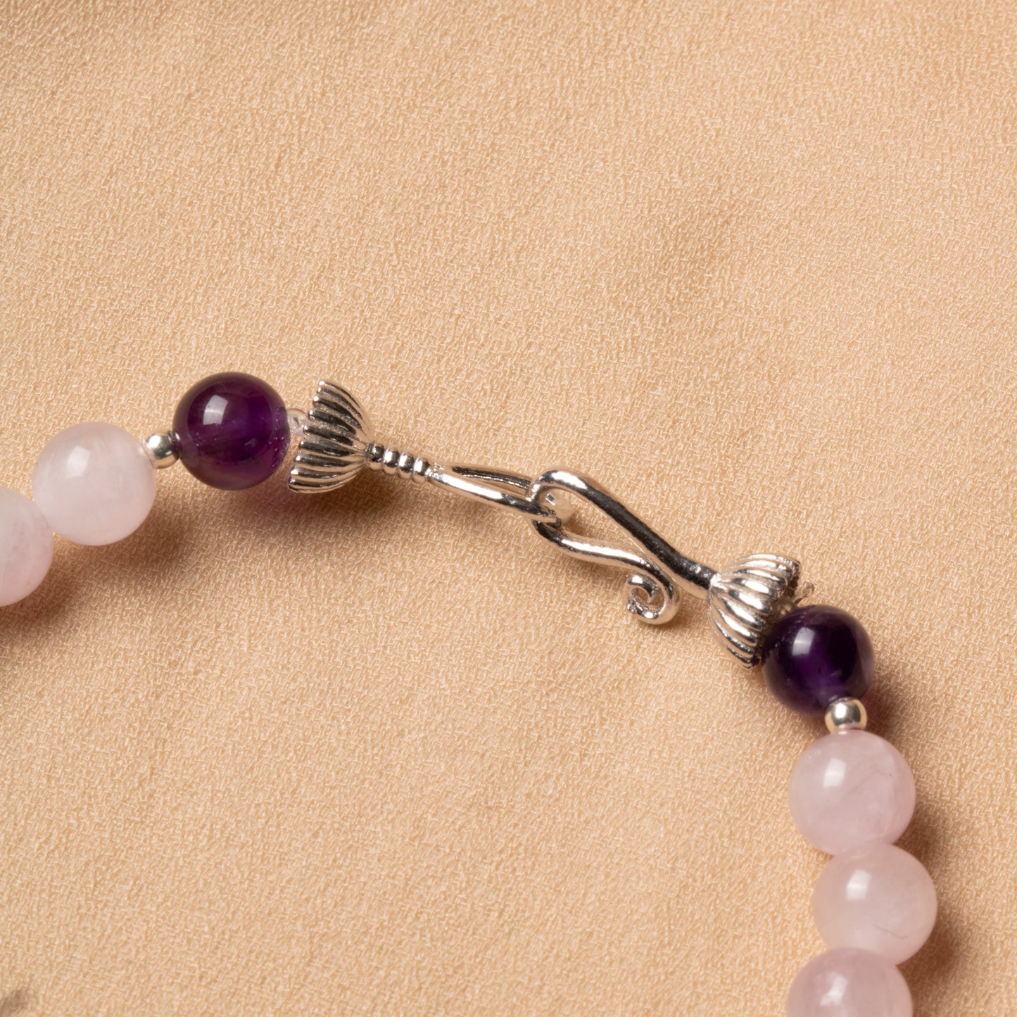 Oceanistone Amethyst & Rose Quartz Bracelet– A Symphony of Love & Spiritual Clarity