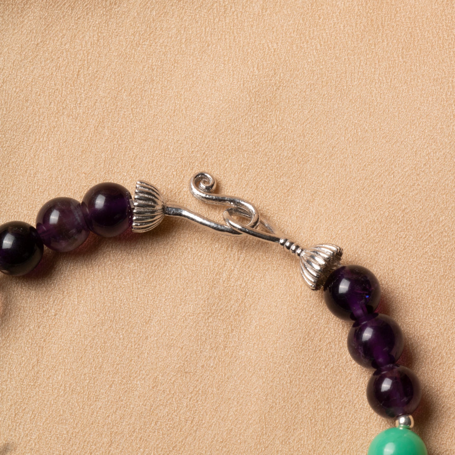 Oceanistone Aquarius Zodiac Bracelet – 6mm Natural Stones with 925 Sterling Silver Clasp