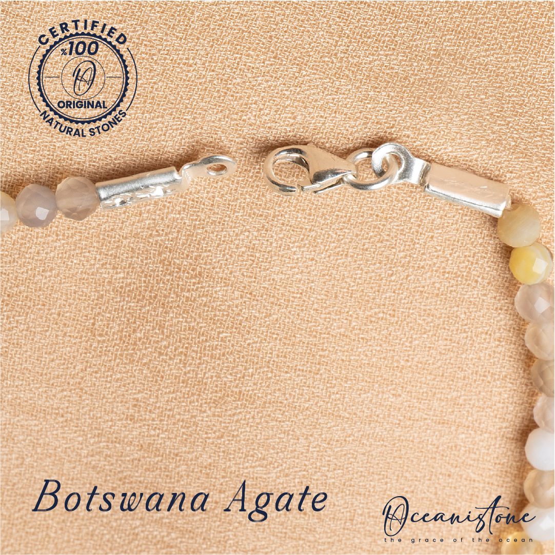 Elegance in Every Bead: Botswana Agate Bracelet