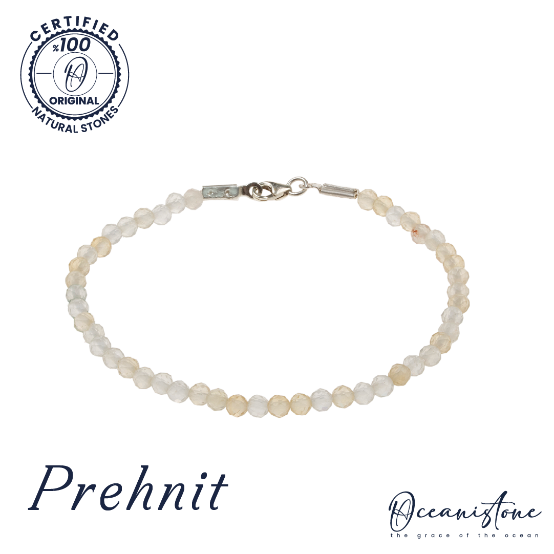 Tranquil Glow: Prehnite Bracelet by Oceanistone