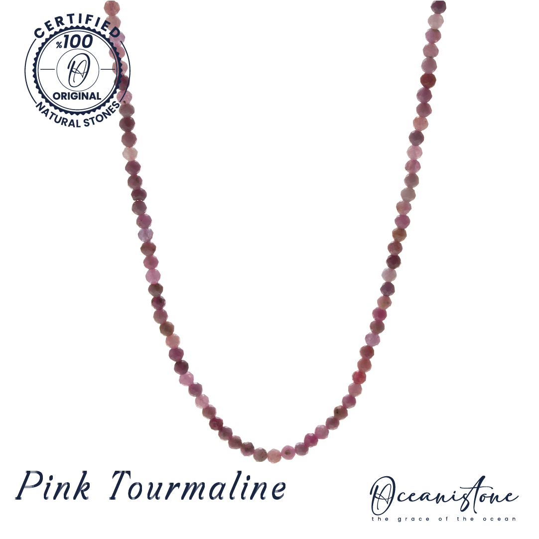 Elegant Pink Tourmaline Necklace - A Symbol of Grace and Positive Energy
