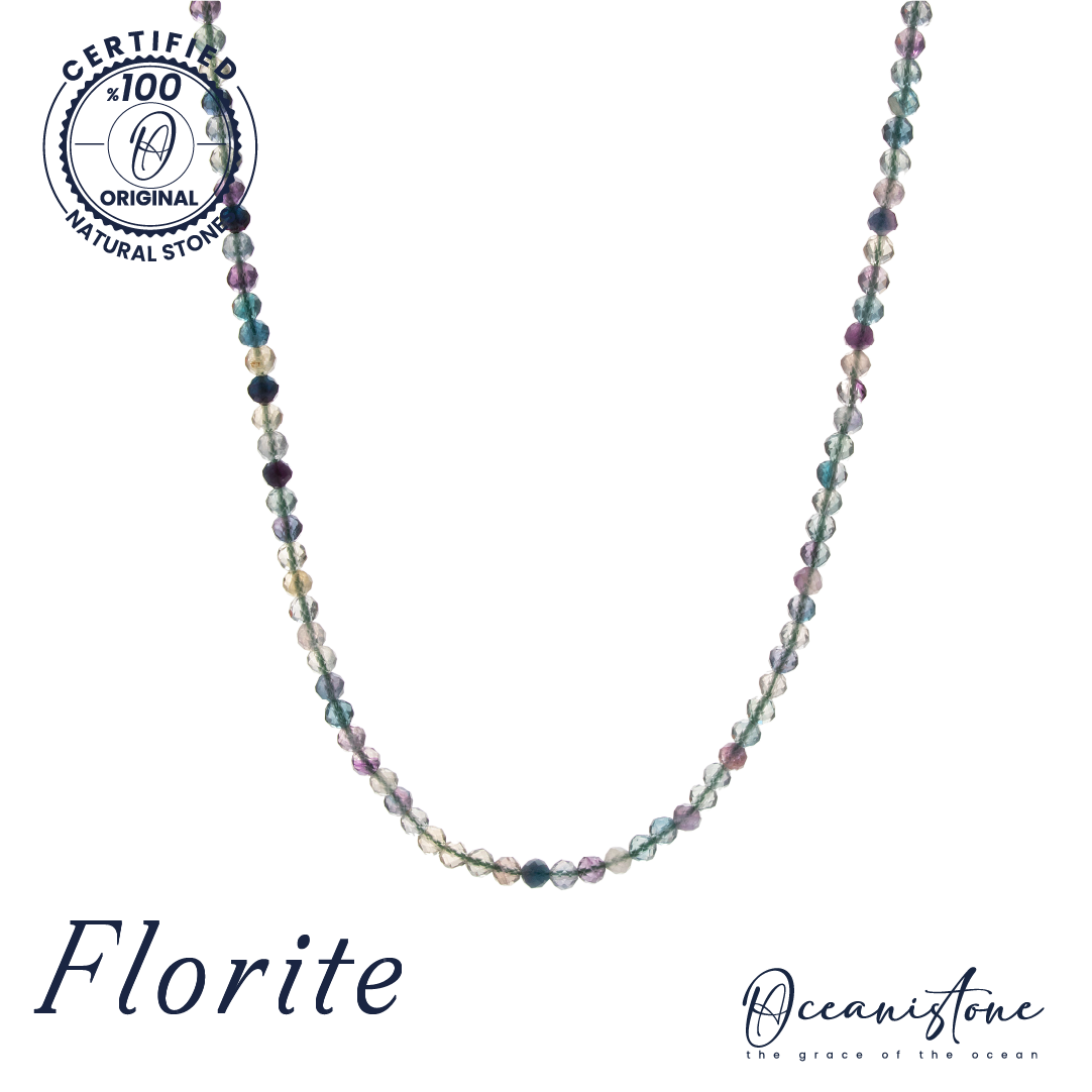 Fluorite Gemstone Necklace – A Symphony of Colors and Clarity