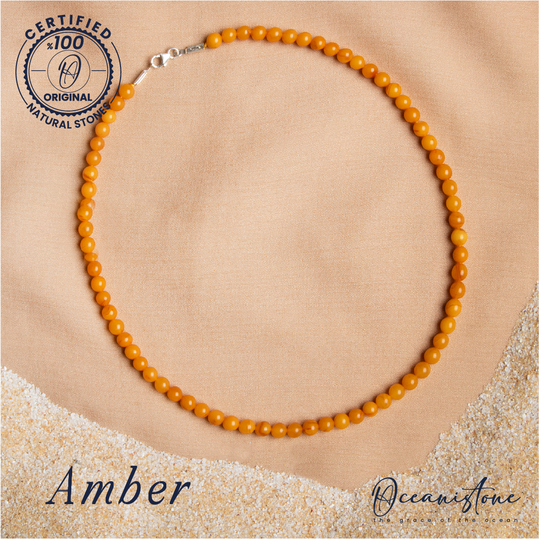 Amber Gemstone Necklace – Radiant Warmth and Timeless Elegance