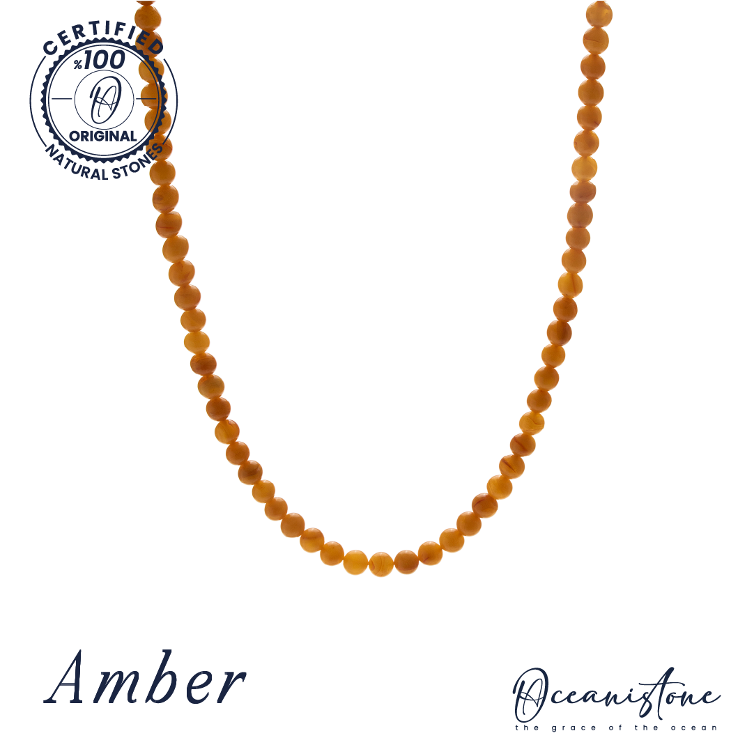 Amber Gemstone Necklace – Radiant Warmth and Timeless Elegance