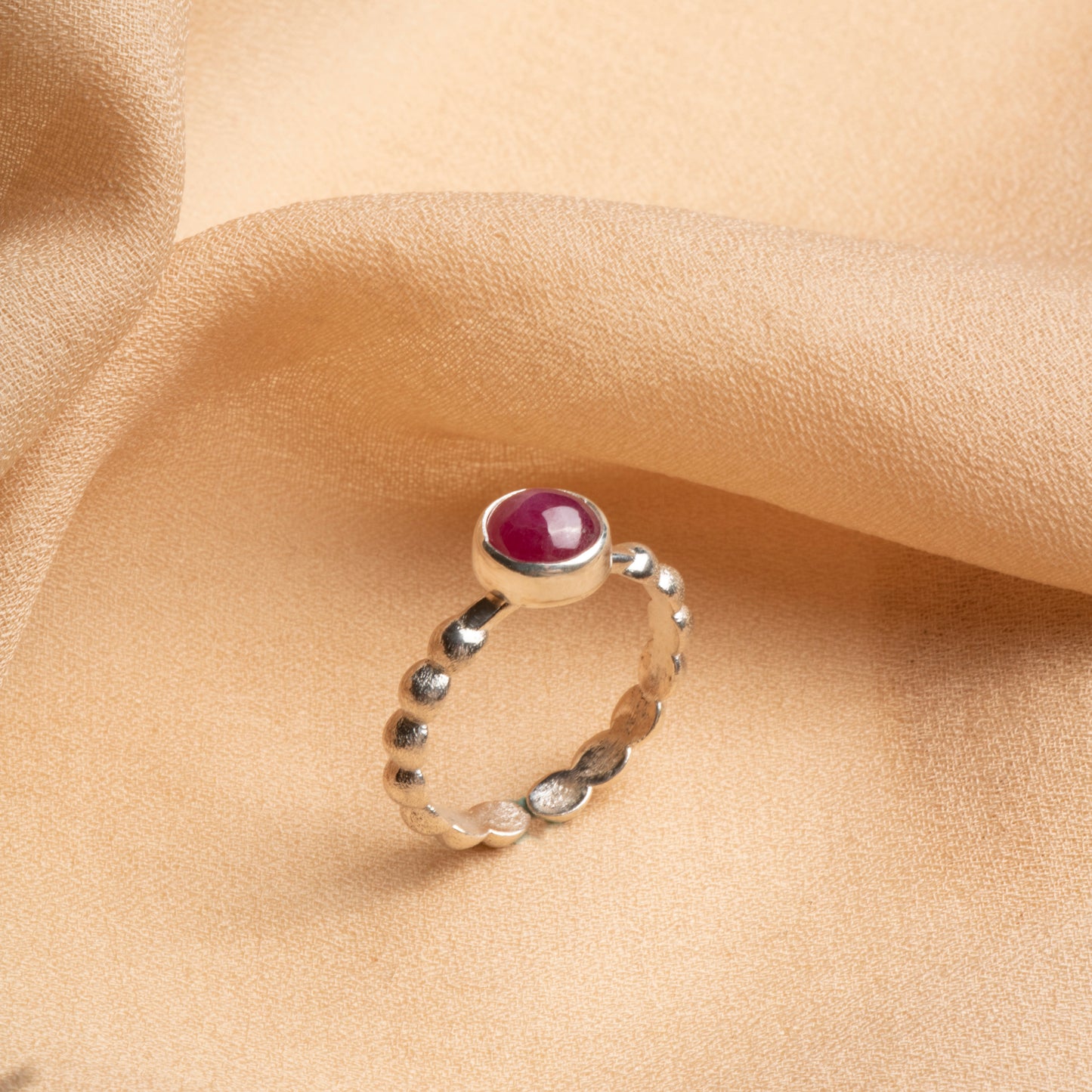 Timeless Ruby & Sterling Silver Women's Ring