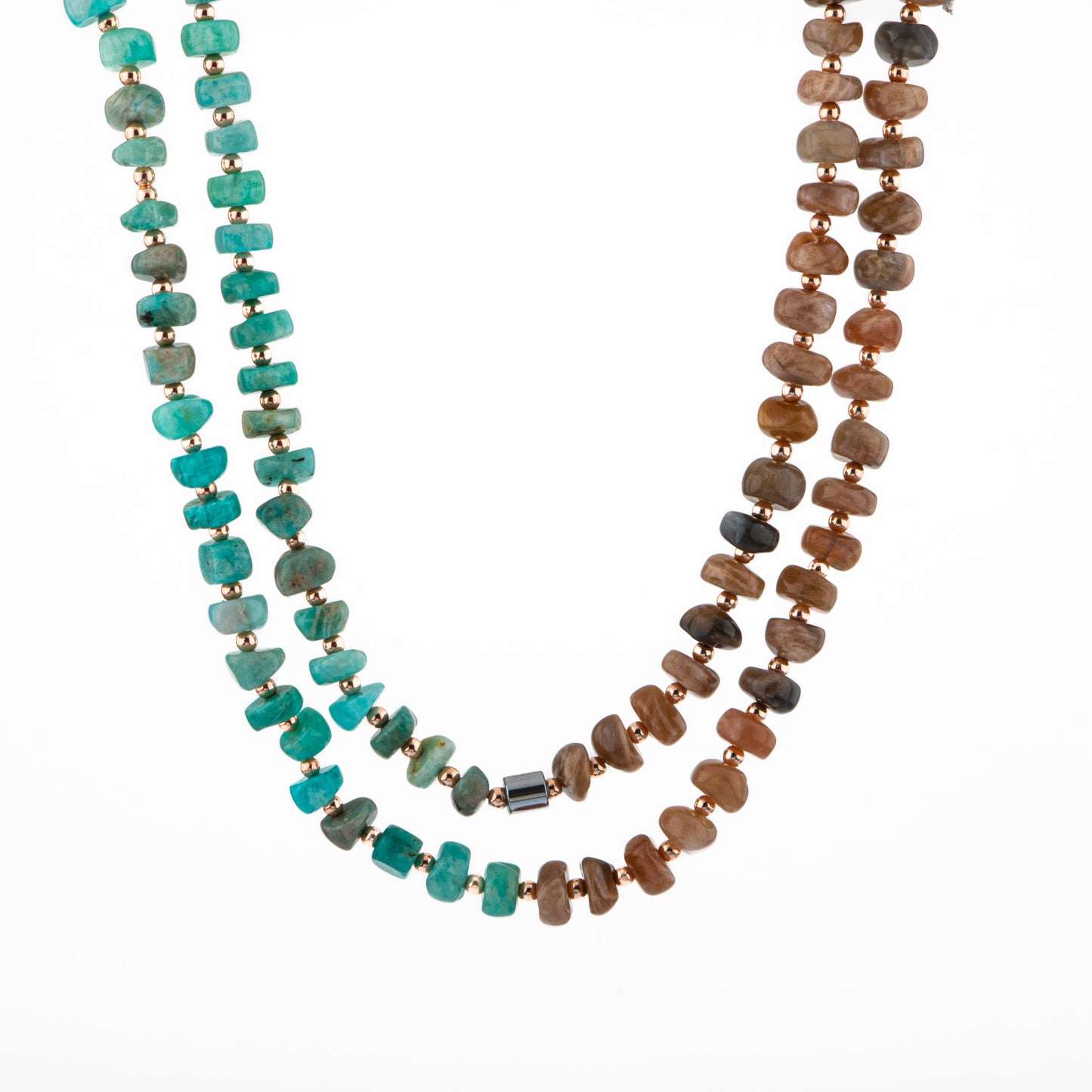 Amazonite, Sun Stone Natural Stone Necklace