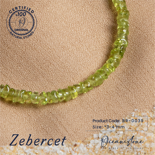 Peridot (Zebercet) Bracelet with Silver Clasp – Oceanistone