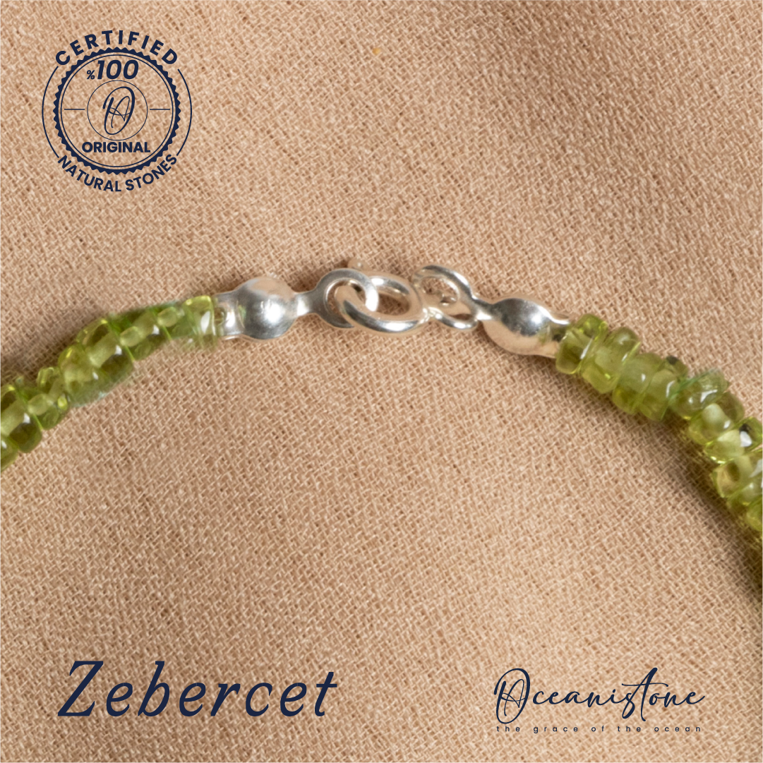 Peridot (Zebercet) Bracelet with Silver Clasp – Oceanistone