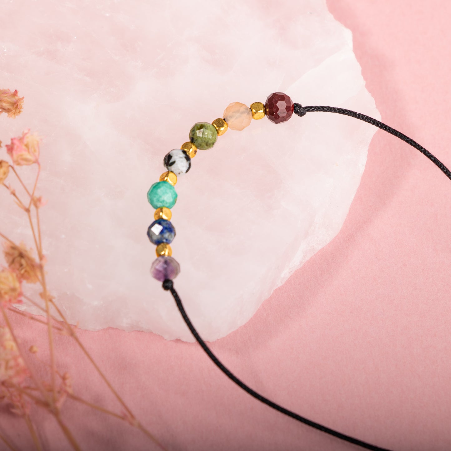 Chakra Natural Stone Macrame Design Bracelet