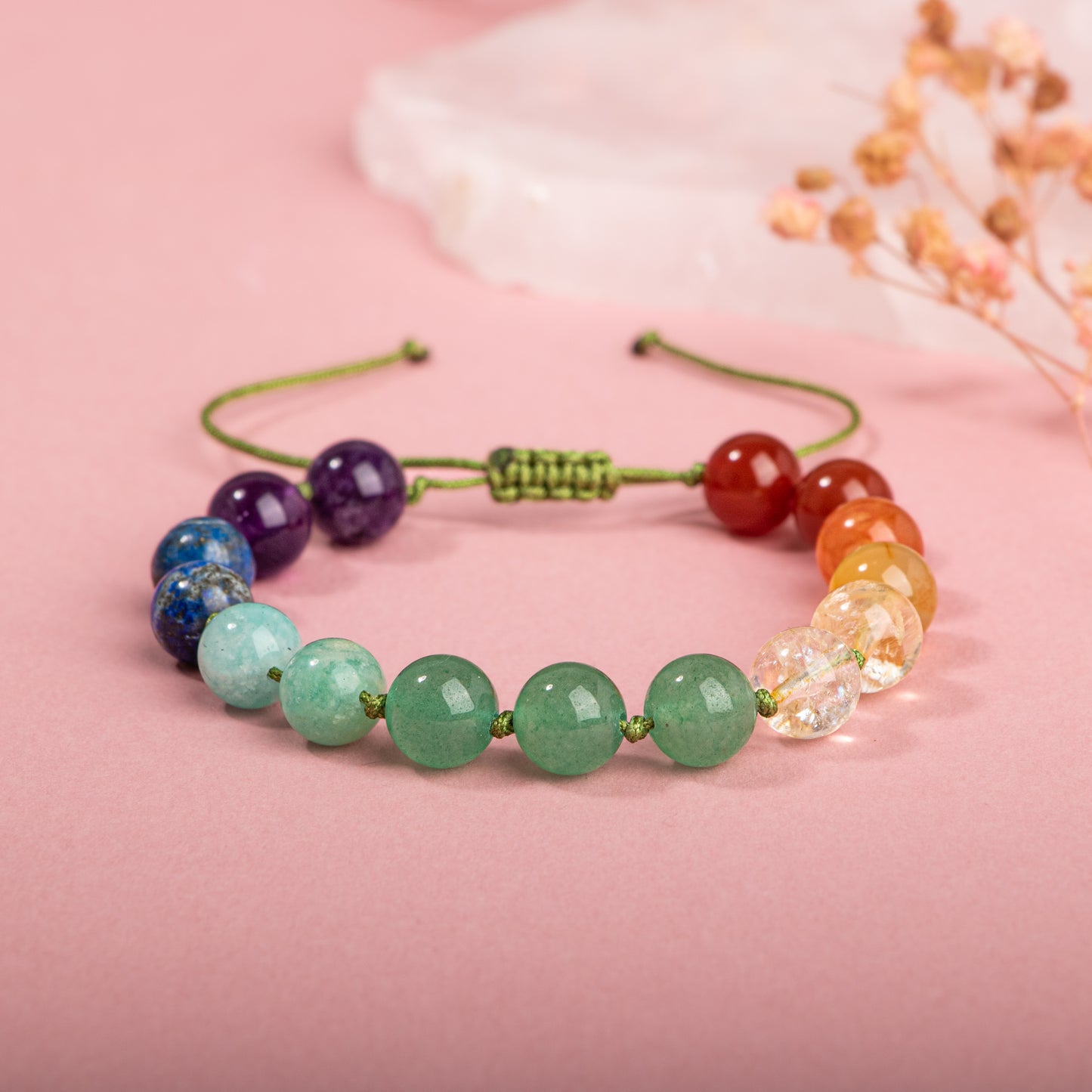 Chakra Natural Stone Macrame Design Bracelet