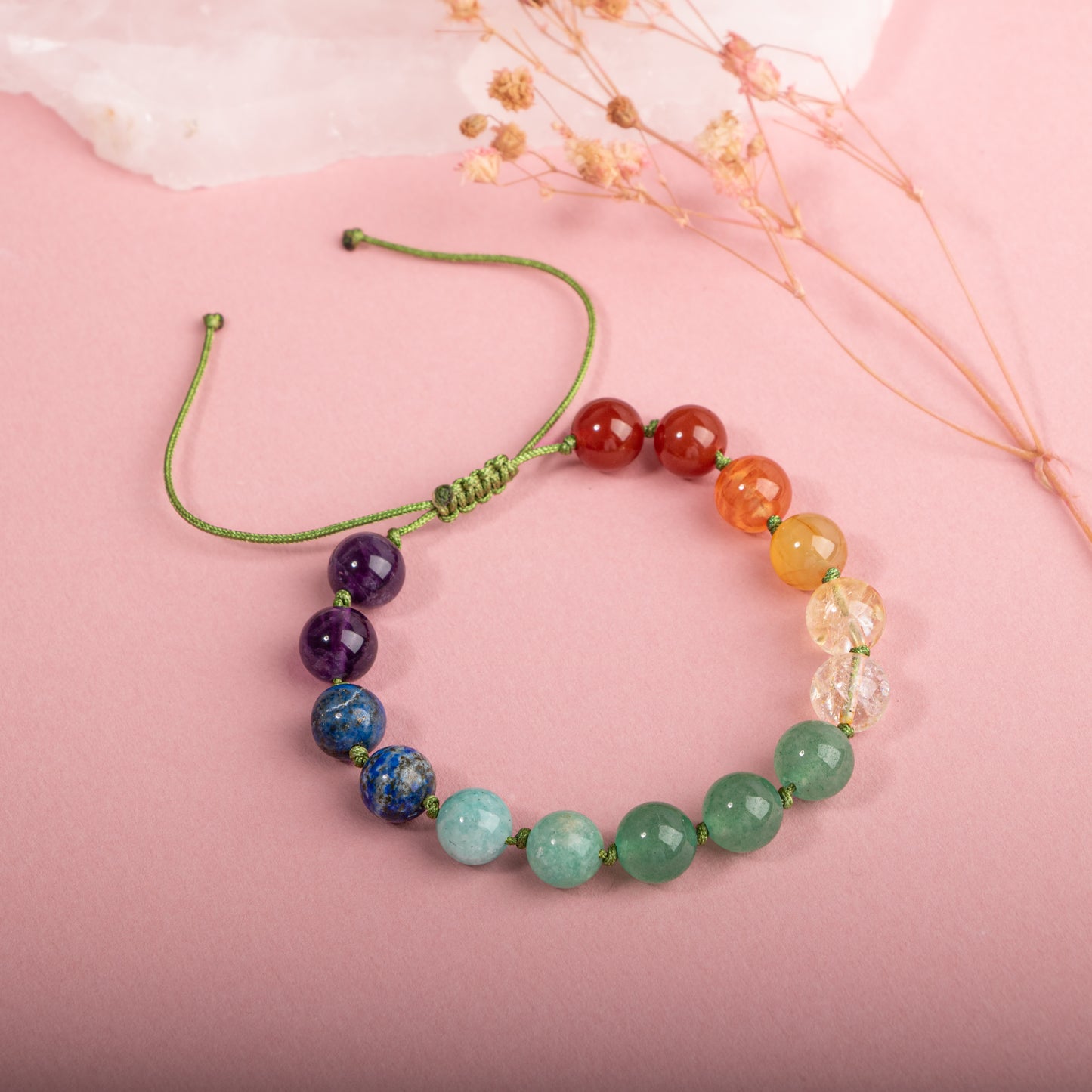 Chakra Natural Stone Macrame Design Bracelet