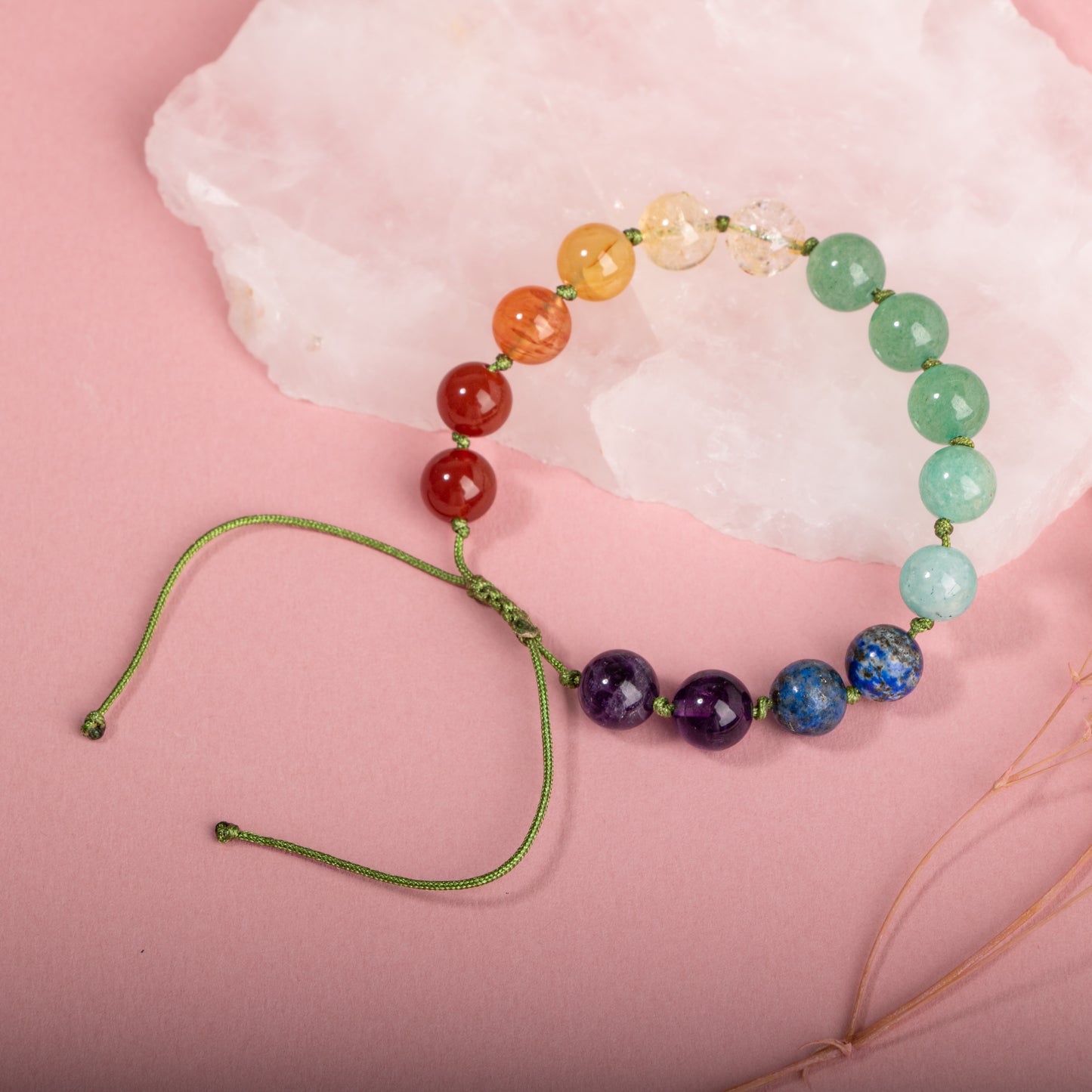 Chakra Natural Stone Macrame Design Bracelet