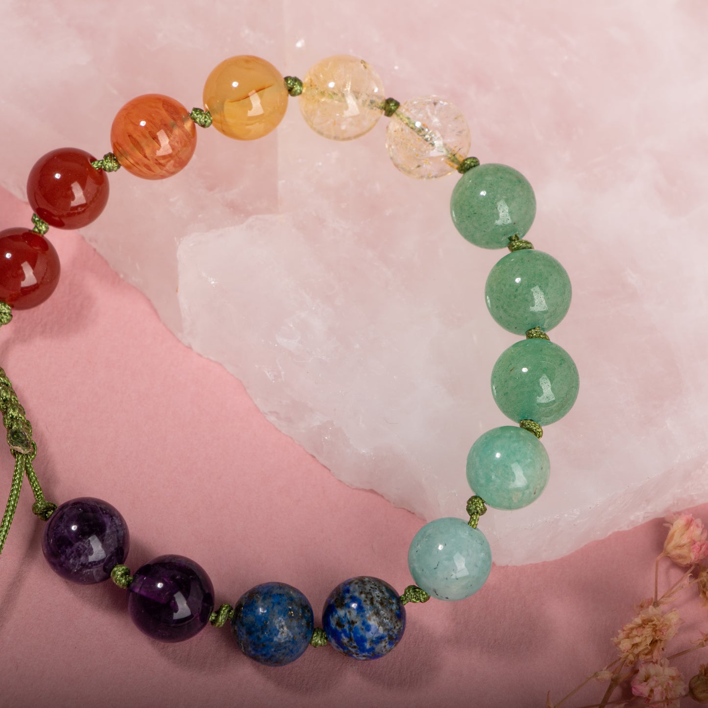 Chakra Natural Stone Macrame Design Bracelet