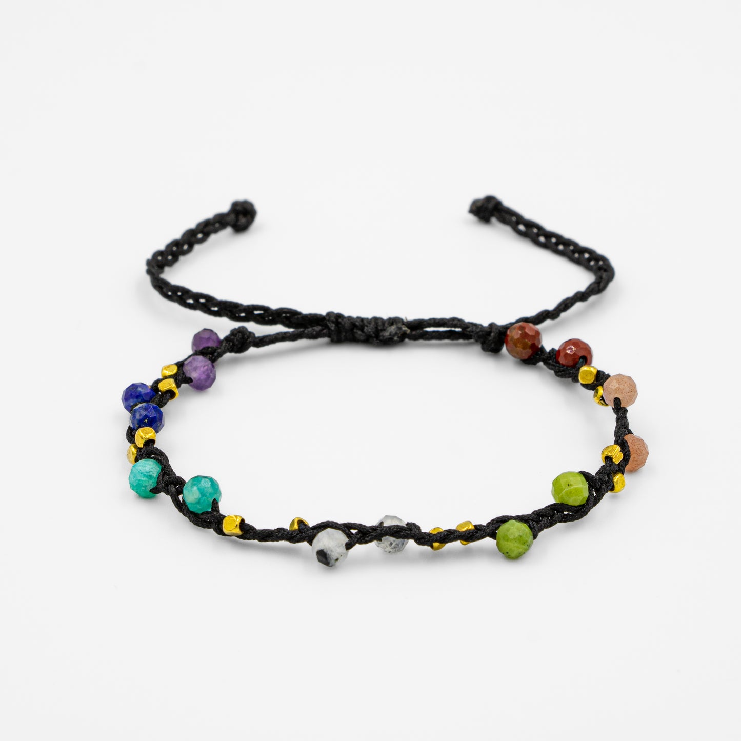 Chakra Natural Stone Macrame Design Bracelet