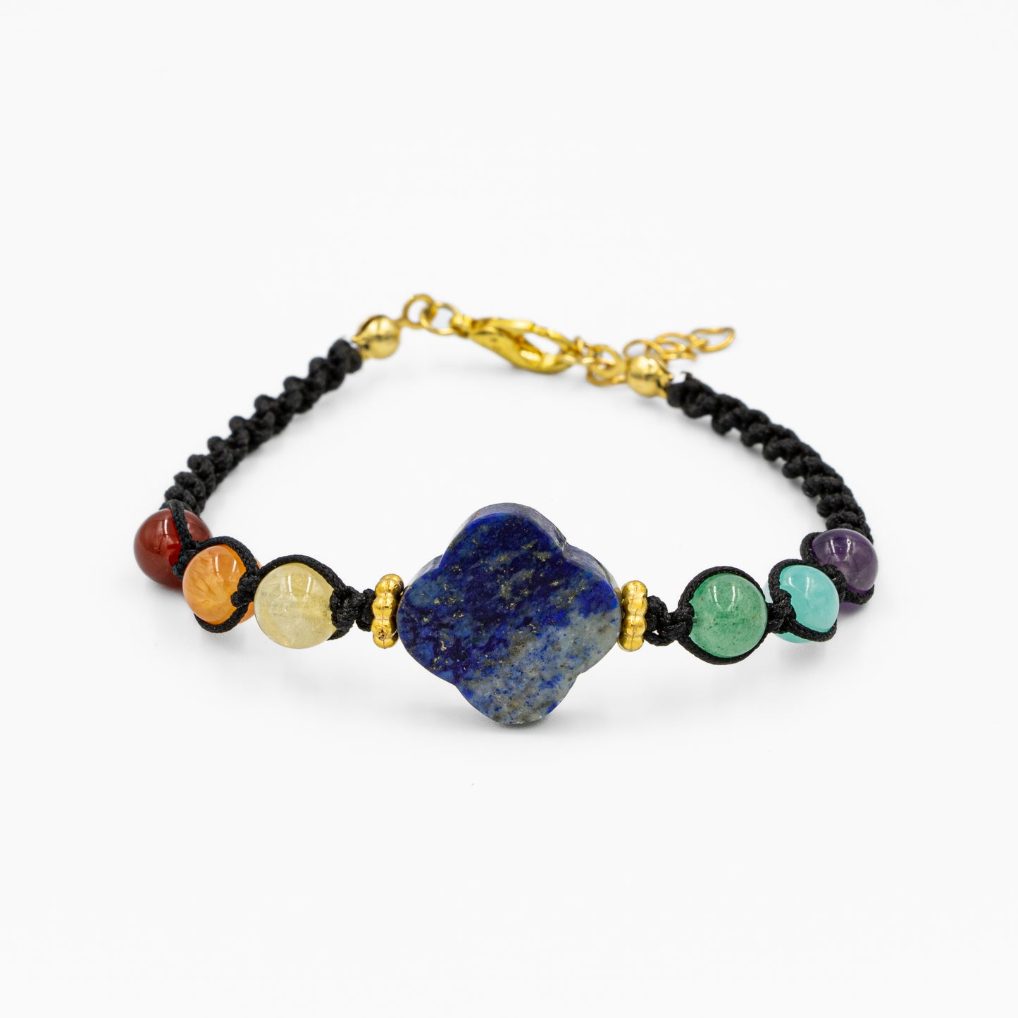 Lapis Lazuli Natural Stone Macrame Design Bracelet