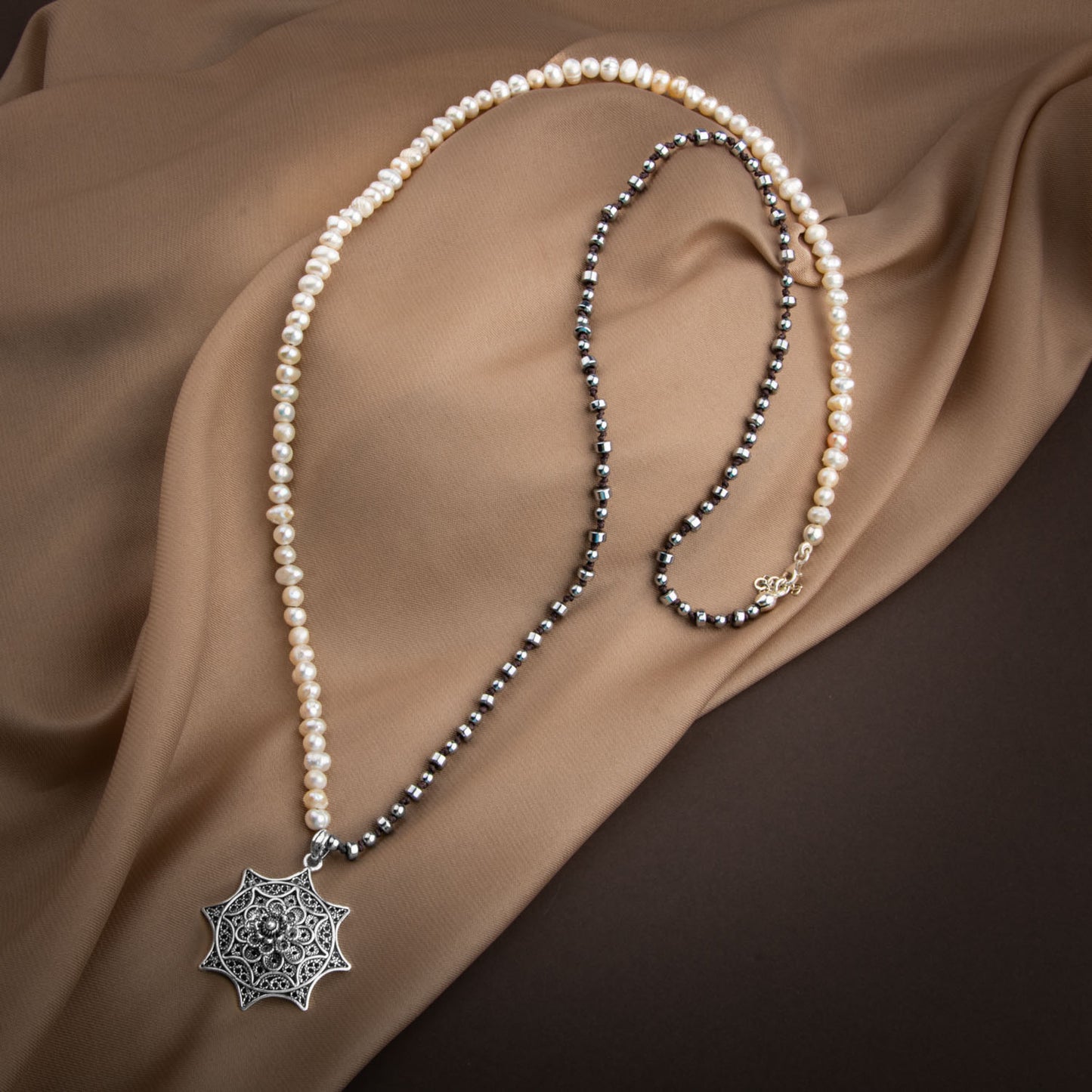 Ocean Pearl 925 Sterling Silver Necklace