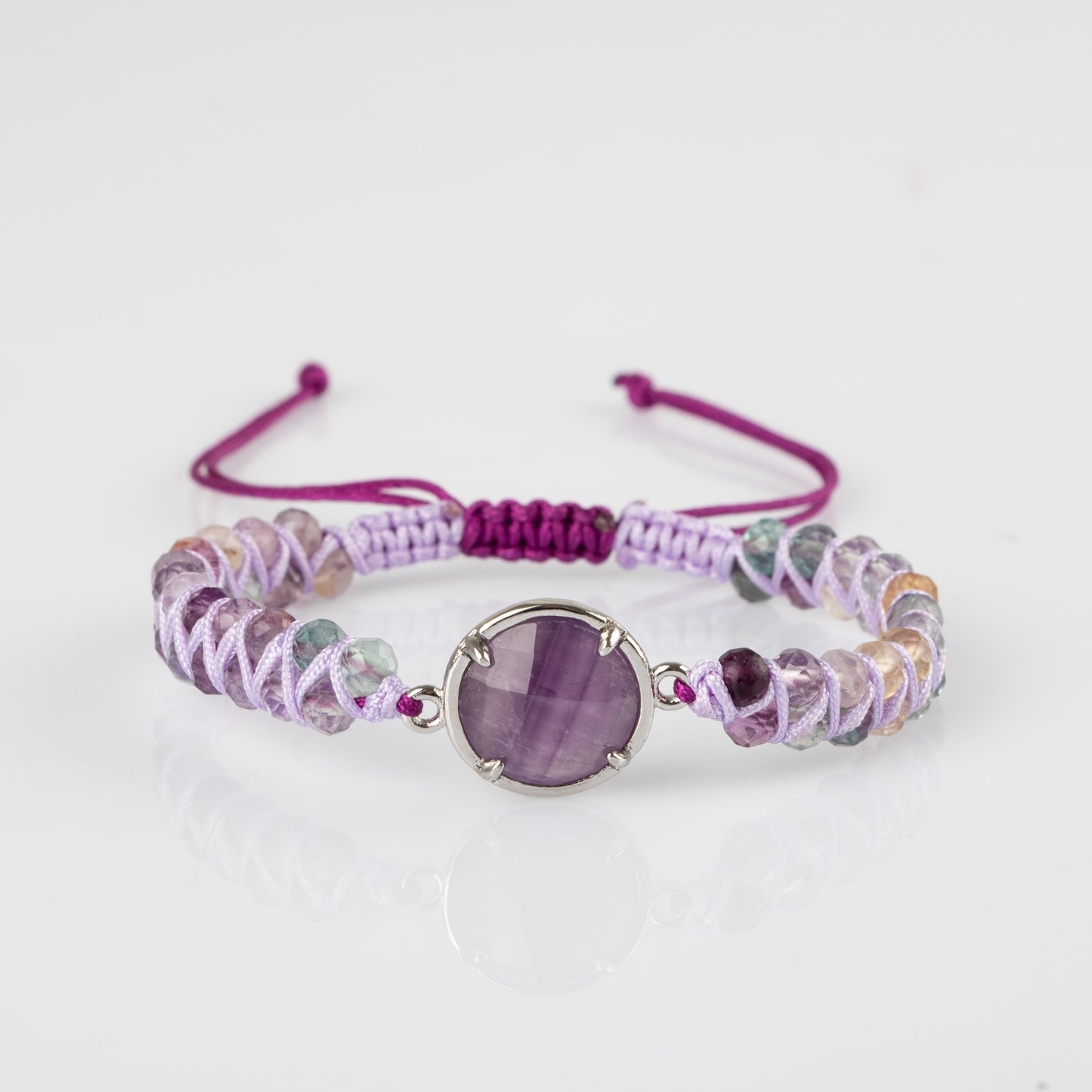 Ametrine Natural Stone Macrame Design Bracelet