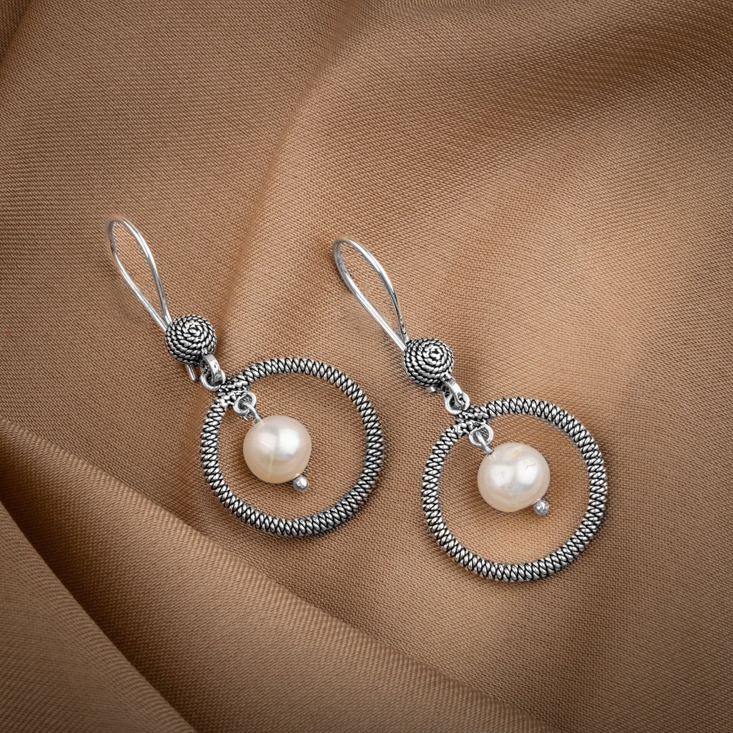 Ocean Pearl Earrings Natural 925 Sterling Silver Earring