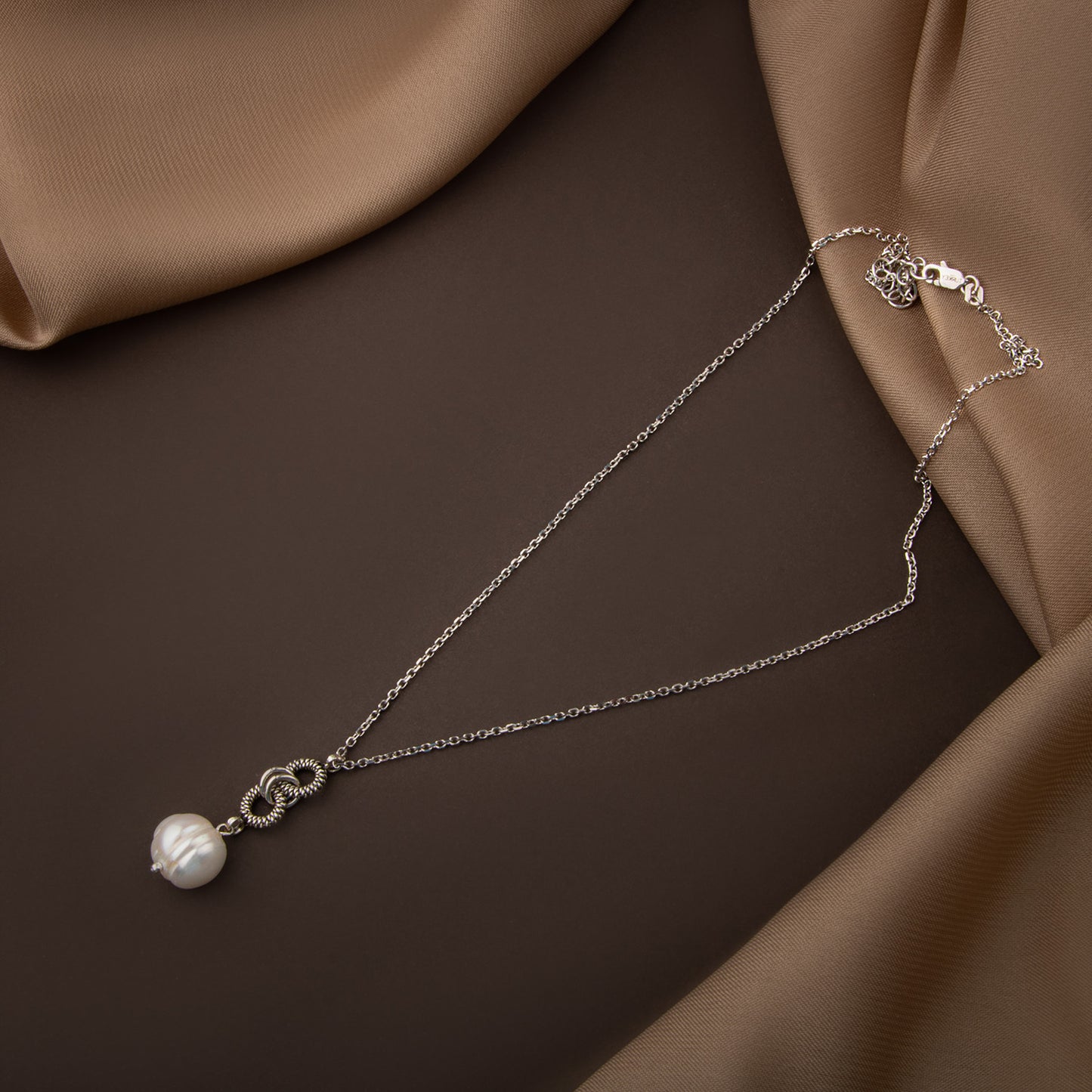 Pearl Natural Stone 925 Sterling Silver Necklace