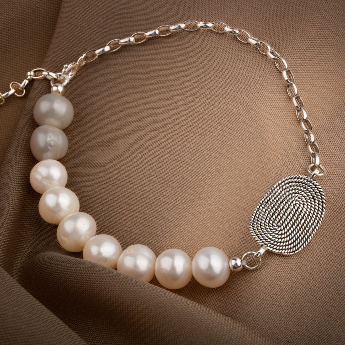 Pearl Natural Stone 925 Sterling Silver Bracelet