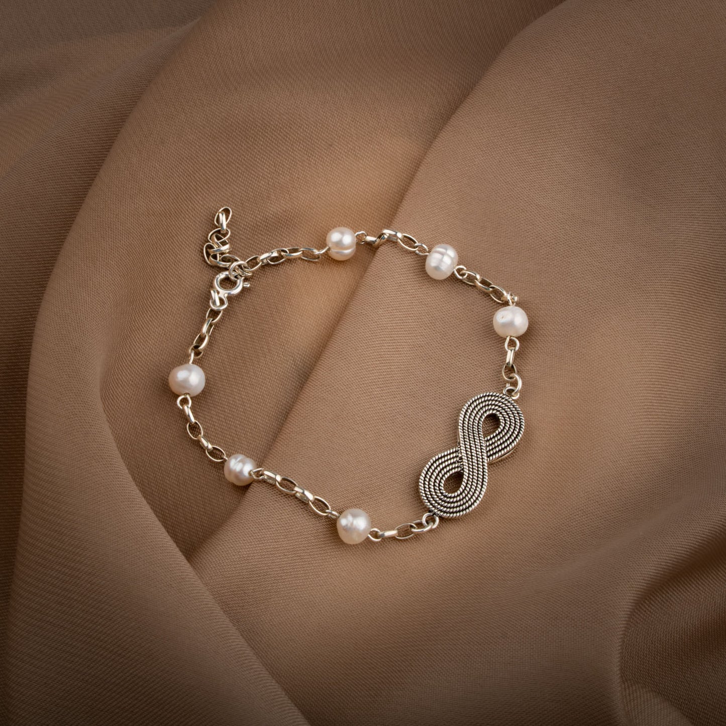 Pearl Natural Stone 925 Sterling Silver Bracelet