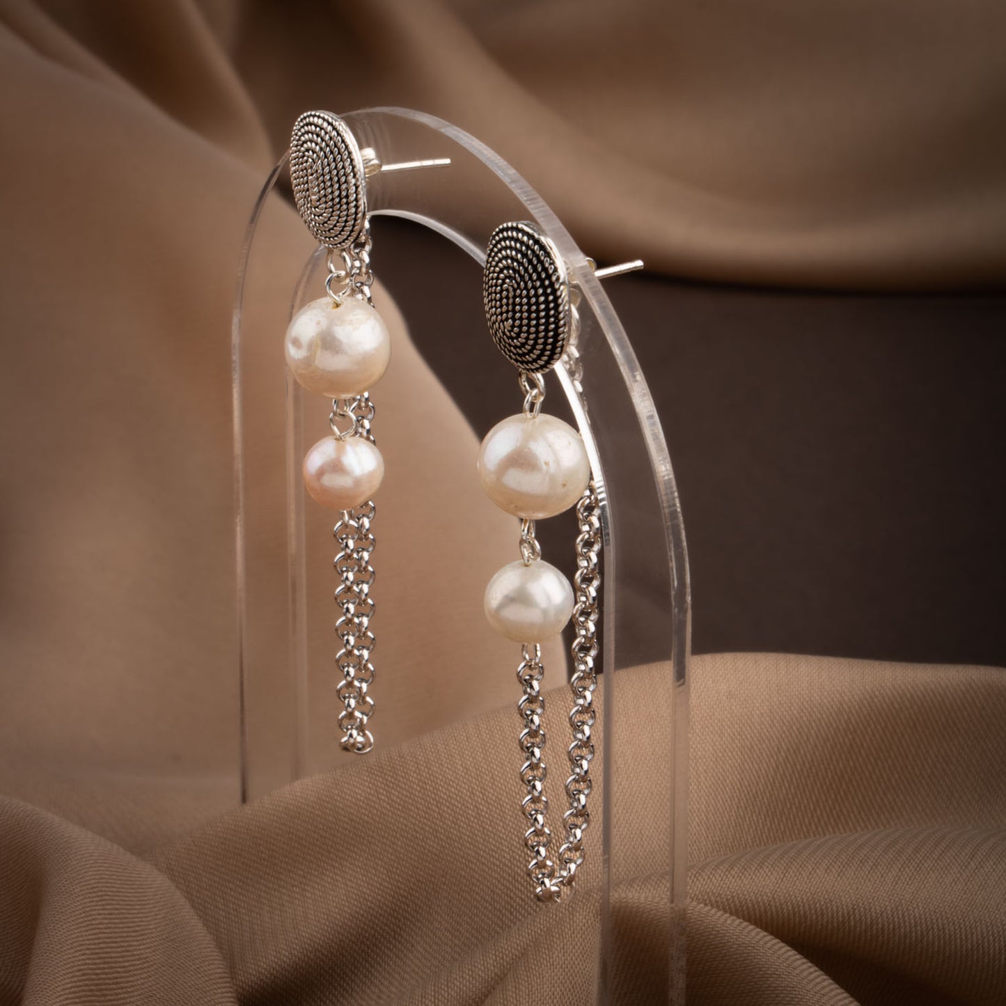 Ocean Pearl Earrings Natural 925 Sterling Silver Earring