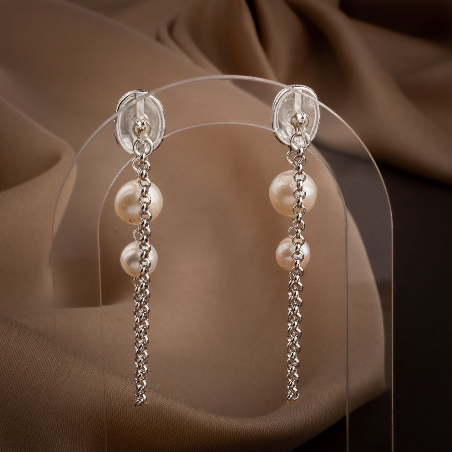 Ocean Pearl Earrings Natural 925 Sterling Silver Earring